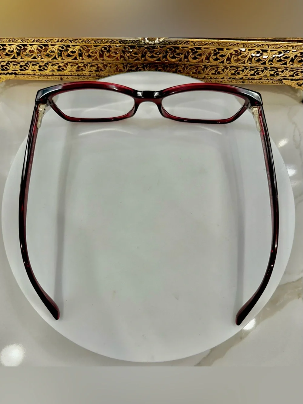 Salvatore Ferragamo SF2886 Vibrant Red Transparent Rx Eyeglass Frames EUC Italy